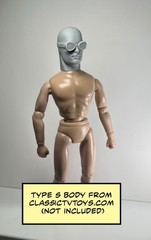 Spy Smasher Custom Action Figure Head 1:9 or 1:6 Mego