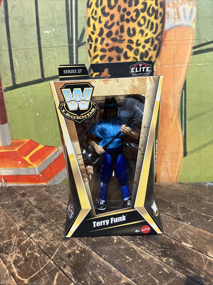 WWE ELITE LEGENDS TERRY FUNK FIGURE WWF NWA WCW NWO RETRO ULTIMATE HASBRO LJN