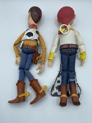 Vtg DIsney Pixar Toy Story Thinkway Toys Woody Jessie Pull String Dolls No Hats