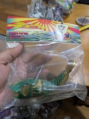 Science Patrol Sofubi Yokai Bakekujira Ghost Whale NIB Green Gold Sprays
