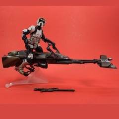 Star Wars Black Series 6″ Custom Speeder Bike & Scout Trooper ROTJ As Shown H5
