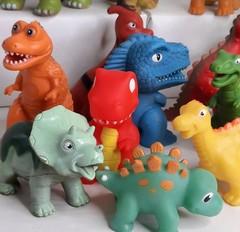16x Baby Dinosaur Toy Bundle Lot Children’s Play Figures Kids Colorful Squeeze