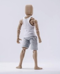 1/12 male classic white vest & gray shorts for 6″ figure Nota Mezco MixMax ❶USA❶