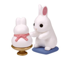 Tarlin Blind Box Gacha Miniature Mochi White Bunny Figure 1 Random Capsule Toy