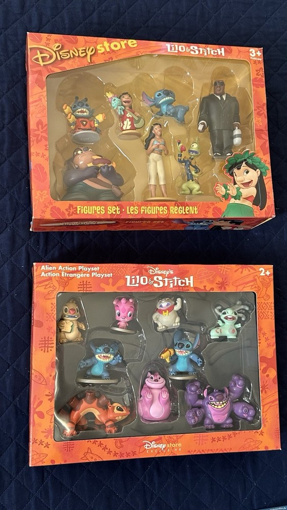 Disney Lilo & Stitch Figure Sets and x2 lithographs.