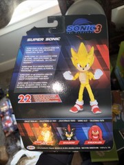 Jakks Pacific Wave 2 Sonic Hedgehog 3 Movie SUPER SONIC 5″ Figure New 2024