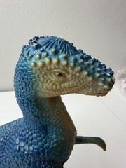 JARU Pachycephalosaurus Dinosaur Figure Blue Green Rubber Vinyl 8” #1083 Toy
