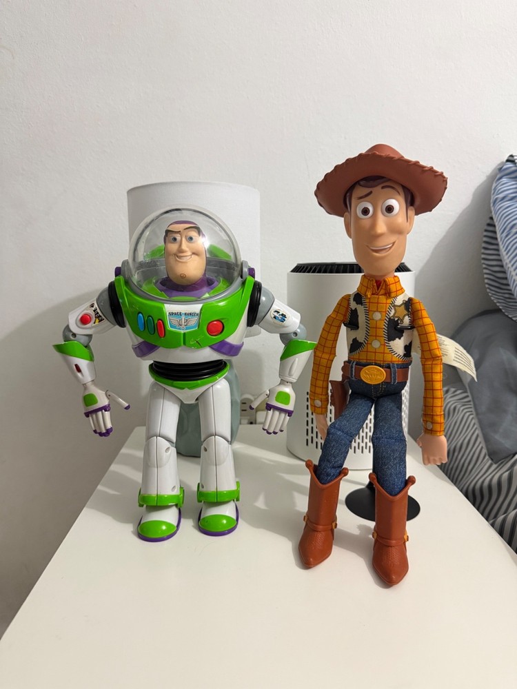 Toy Story Thinkway Toys Buzz Lightyear and Woody, Stand included