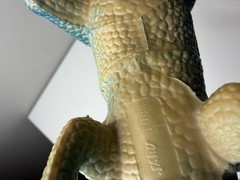JARU Pachycephalosaurus Dinosaur Figure Blue Green Rubber Vinyl 8” #1083 Toy