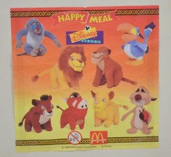 RARE 1998 Adult Simba Mufasa 5″ McDonald’s EUROPE Plush Figure Disney Lion King