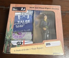Dwight Schrute Vinyl Figure with 5 Pack Socks The Office New Sealed