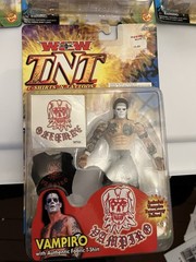 WCW Action Figure TNT T-Shirts ‘N Tattoos Complete Set Of 4 Sealed Vampiro 2000