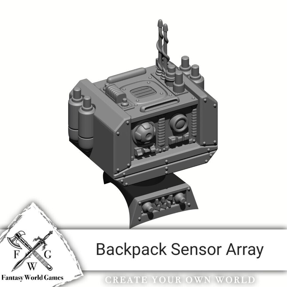 Backpack Comms Sensor Array Compatible with McFarlane Toys Action Figures 1/12th