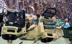 Lot Of Chap Mei Soldier Force Army Military Jeep, 11 Figures, Equipment Used