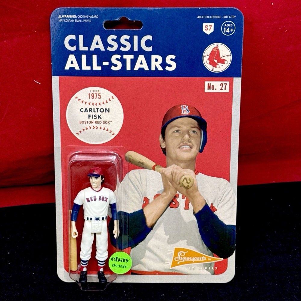 CARLTON FISK Super7 MLB Boston Red Sox Series 1 ReAction Figure #27