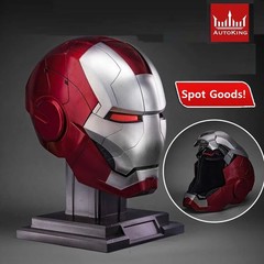 New AutoKing 1:1 Mk5 Iron Man Helmet Cosplay Voice Control Eyes with Light Model