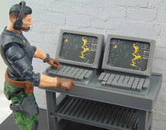 Custom 1:12 Scale Control Room Mission 4pc Radar Monitor TYPE2 Diorama Prop Set