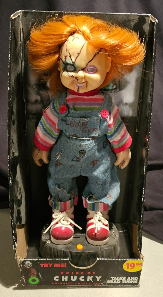 Bride Of Chucky – Chucky Animated Doll Talk Movement Gemmy Figure – New – Works!