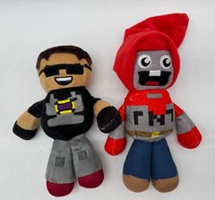 Lot (2) Tube Heroes Plush Exploding TNT & Sky 8″ Stuffed Animal Toys No Tags