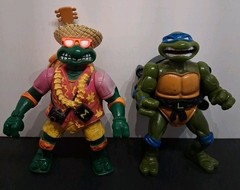 Vintage TMNT Mixed Lot of 8 Playmates 1990s Rocksteady Casey Jones & MORE!! Good