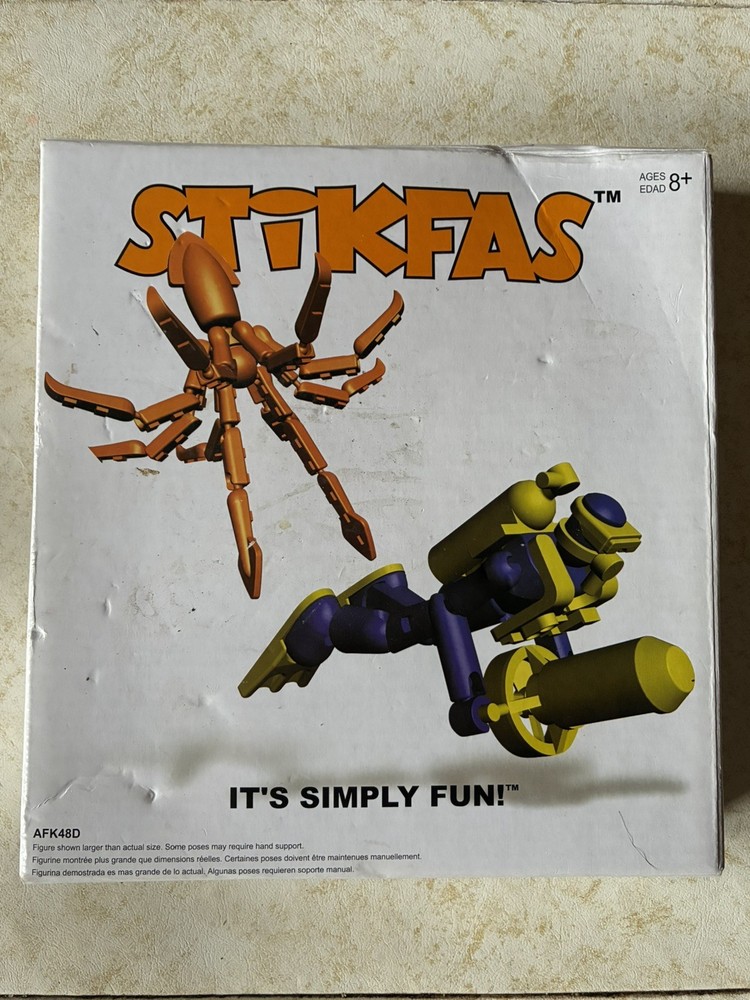 Stikfas Alpha Male Scuba Diver & Octopus Model Action Figure Model Kit—READ