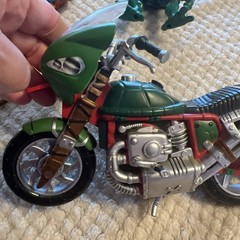 Lot Of 3 Vintage Playmates TMNT Ninja Turtles Action Figures & Motorcycle 2002