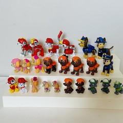24 Pc Mixed Lot Paw Patrol Figures Dogs Chase Skye Rocky Marshall Zuma 1.5-2.75″