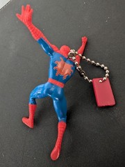 2011 Spider-Man figure vintage 2″ PVC figure classic silver-toned ball bead…