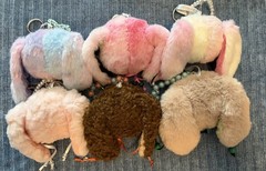 Dodo Nami Twinkle Bunny Series Plush Pendant – 6 Piece Set-See description