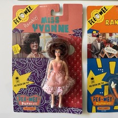 Pee-Wee’s Playhouse 5 Figures LOT 1988 Matchbox Scooter Miss Yvonne SEALED