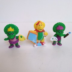 Barney and Friends Figures Lyons Baby Bop BJ Purple PVC 90s Cake Toppers Lot 9pc