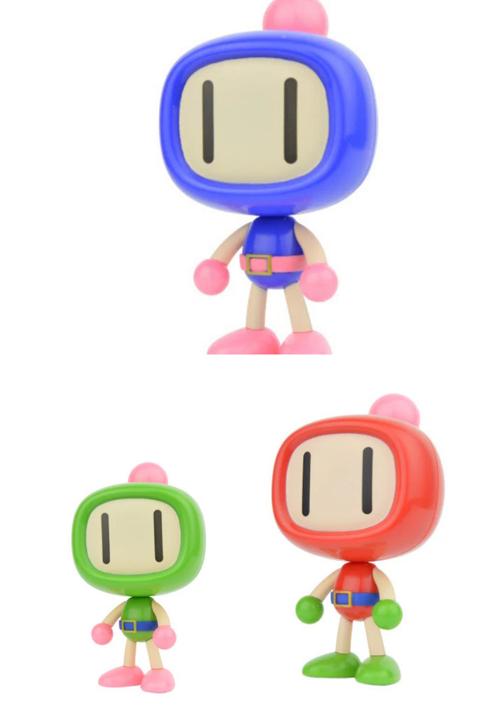 40th Anniversary Bomberman Capsule Figure…Blue, Red & Green 3pc Lot 🗽