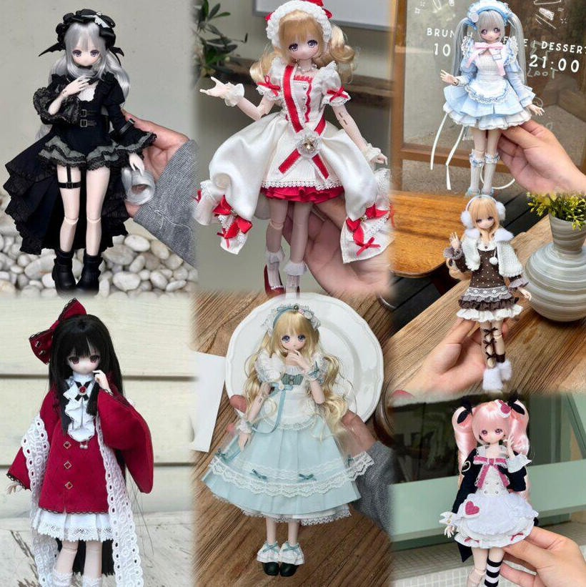 Pre-Sale 6Pcs Saturday Girls Cutie 7.9In Bjd 1/6 Dressable Action Figures Gift