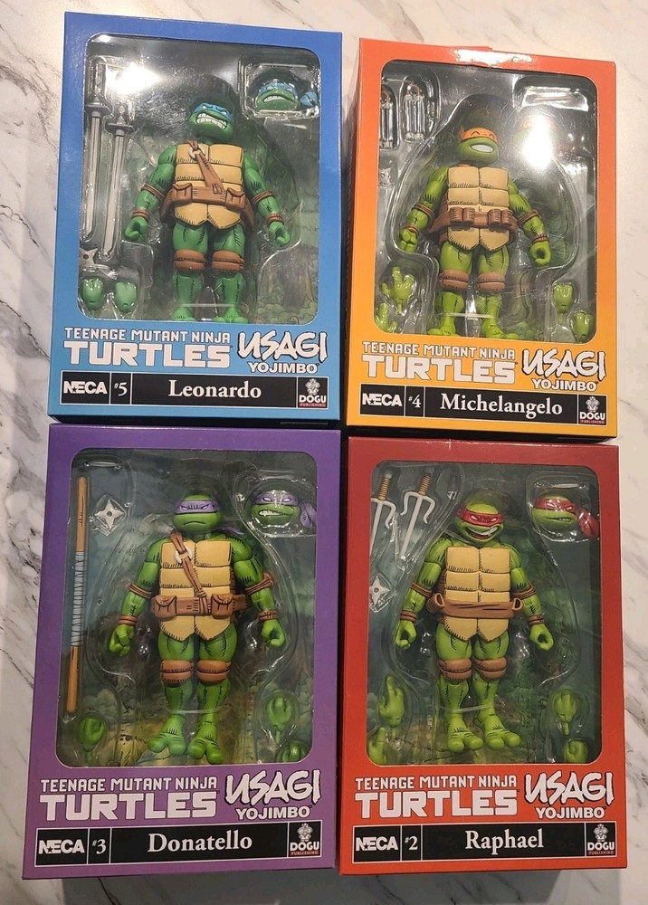 4pcs NECA Teenage Mutant Ninja Turtles Usagi Yojimbo 7-inch (Turtles Only)- New
