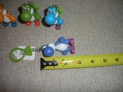 5) 2″ DIFFERENT COLORS YOSHI BackPack Buddies Clip Keychain Super Mario