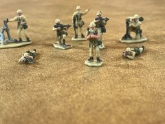Galoob Micro Machines Military Figures Army Men Soldiers Tan Lot of 8 Unique