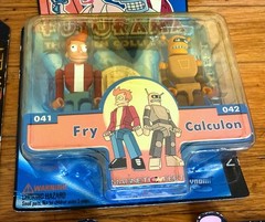 Vintage Futurama Toynami I-Men Toy Figure Lot Bender, Robot Devil, Zoidberg Set