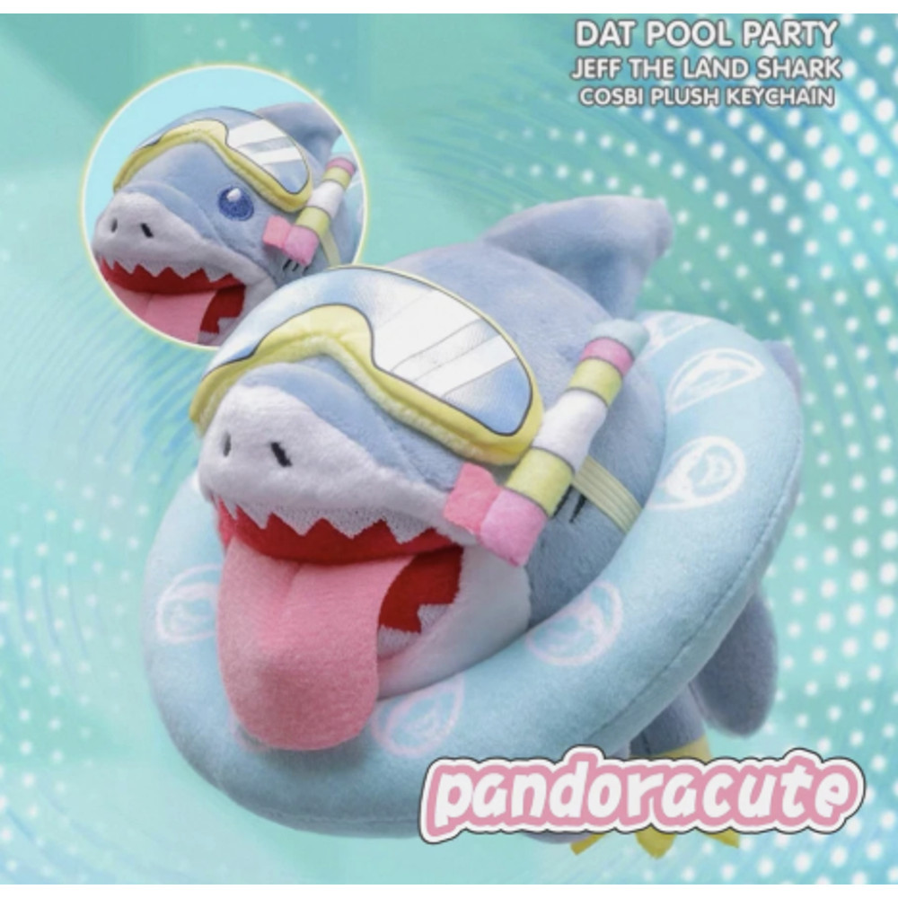 Cosbi x Disney x Marvel Jeff Land Shark Plush Keychain/Charm, Dat Pool Party