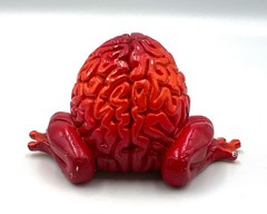 Toy2R x Emilio Garcia / Lapolab 2″ Mini Jumping Brain Red Color Art Toys 2009
