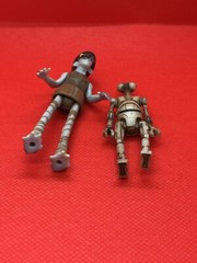 2 Star Wars Action Figures 1999 Ody Mandrell with a Pit Droid Plastic