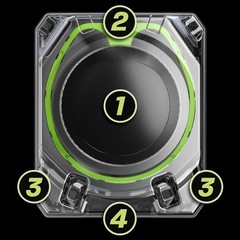 Beystadium Arena Set for Competitive Play with 2 Beyblade Tops and Launchers