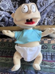 VINTAGE 1997 VIACOM MATTEL THE RUGRATS TOMMY PICKLES Teal Shirt White Diaper