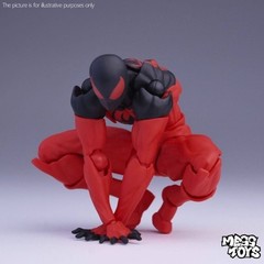 US!! Mess Toys Symbiote Parker Venom Black Red Spider-man Action Figure Box Gift
