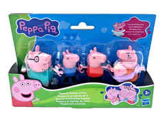 Hasbro Peppa Pig Peppa’s Family of Five Set Figures Hold Hands Ages 3+New In Box