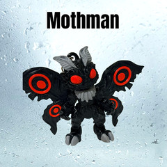 Mothman Flexi Horror Toy 3D Printed Articulated Halloween Figure 2.5″ Tall Scary