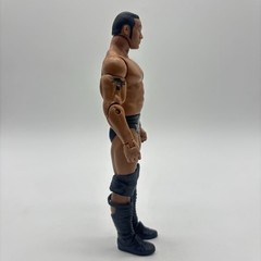 Mattel WWE The Rock Basic Action Figure Black Trunks Bull Logo 2011