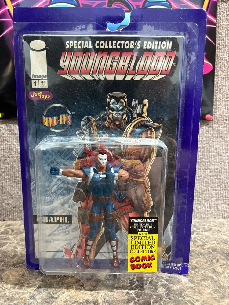 Youngblood Bed -Ems 6 Inch Action Figure CHAPEL with Collector Comic Book 1995