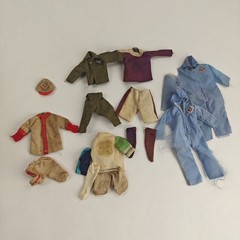 Vintage Mego 1971 Action Jackson Jumpsuits/ Sports Uniforms Accessories Lot