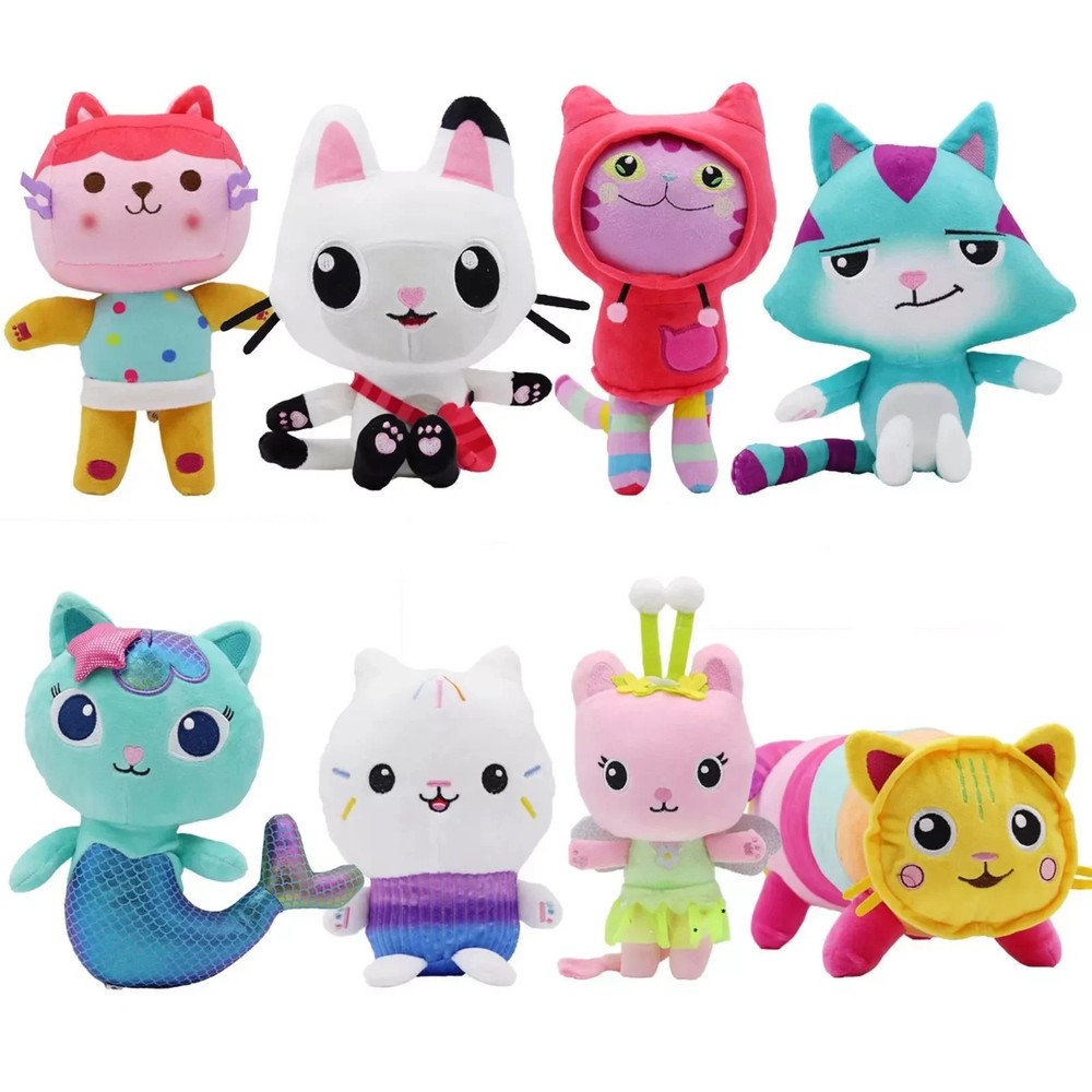Gabby’s Dollhouse Plush Toy Kid’s Birthday Gift NEW 8pcs, 10″