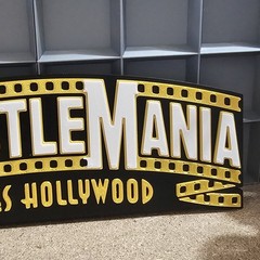 WWE Mattel WrestleMania 39 Goes Hollywood 2023 8 X 3 Logo Accessory